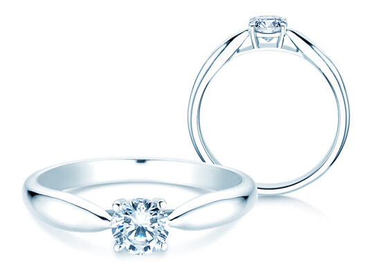 Verlobungsring Joy in 14K Weißgold mit Diamant 0,25ct H/SI