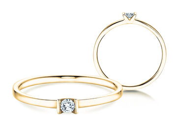 Verlobungsring Love in 14K Weißgold mit Diamant 0,04ct G/SI