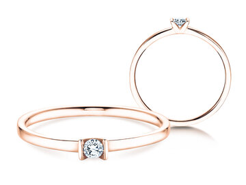 Verlobungsring Love in 14K Weißgold mit Diamant 0,04ct G/SI