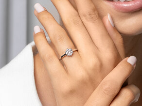 Verlobungsring Madison in 9K Weißgold mit Diamant 1,00ct H/SI