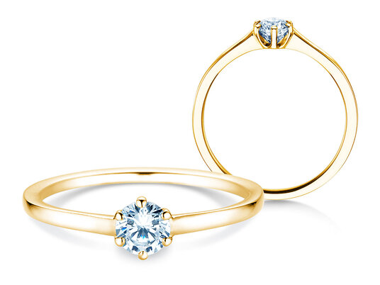 Verlobungsring Madison in 9K Weißgold mit Diamant 0,25ct H/SI