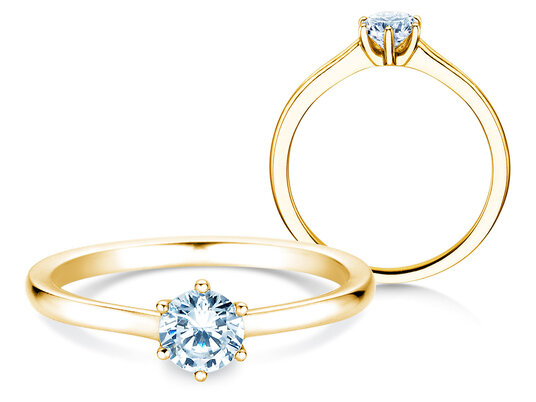 Verlobungsring Madison in 9K Weißgold mit Diamant 0,50ct H/SI