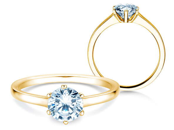 Verlobungsring Madison in 9K Gelbgold mit Diamant 1,00ct H/SI