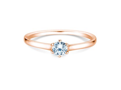 Verlobungsring Madison in 14K Roségold mit Diamant 0,20ct G/IF