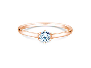Verlobungsring Madison in 14K Roségold mit Diamant 0,20ct G/IF