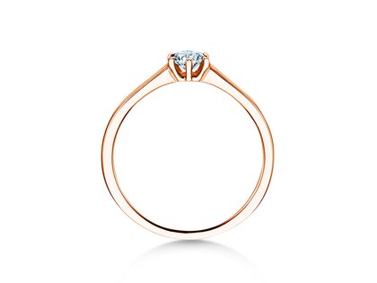 Verlobungsring Madison in 14K Roségold mit Diamant 0,20ct G/IF