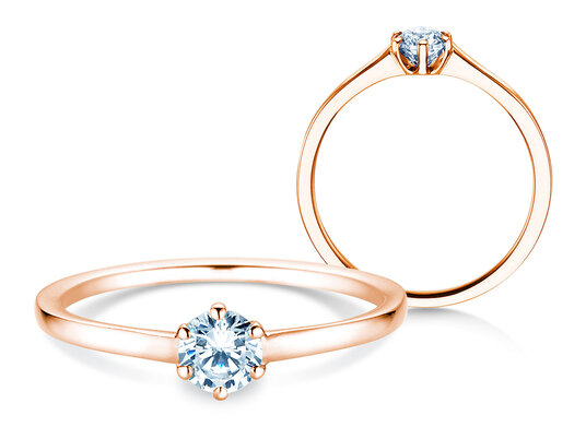 Verlobungsring Madison in 9K Weißgold mit Diamant 0,25ct H/SI
