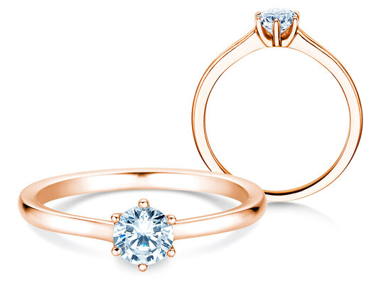 Verlobungsring Madison in 9K Weißgold mit Diamant 0,50ct H/SI
