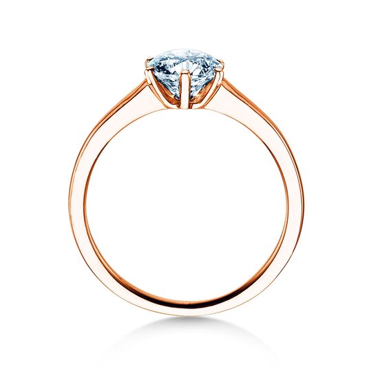 Verlobungsring Madison in 9K Roségold mit Labordiamant 1,00ct D/IF