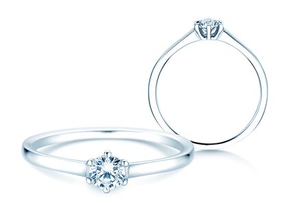 Verlobungsring Madison in Silber 925/- mit Labordiamant 0,15ct E/VS