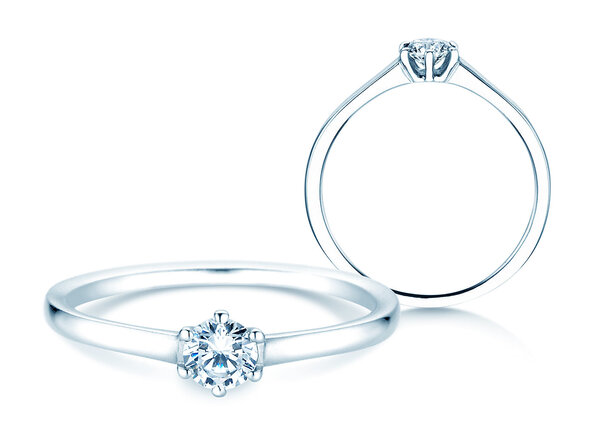 Verlobungsring Madison in Silber 925/- mit Labordiamant 0,15ct E/VS