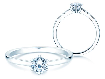 Verlobungsring Madison in 9K Weißgold mit Labordiamant 0,50ct E/VS