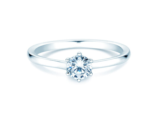 Verlobungsring Madison in 9K Weißgold mit Labordiamant 0,50ct E/VS