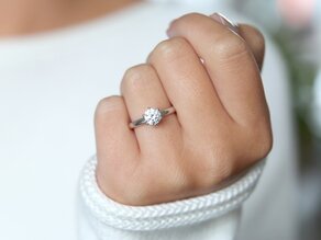 Verlobungsring Madison in 9K Weißgold mit Diamant 1,00ct H/SI