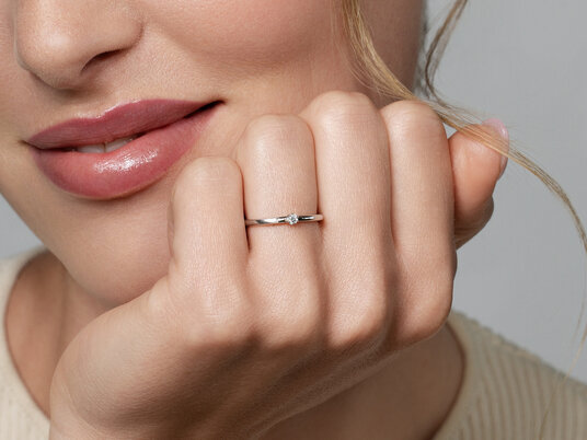 Verlobungsring Melody in Silber 925/- mit Diamant 0,07ct G/SI