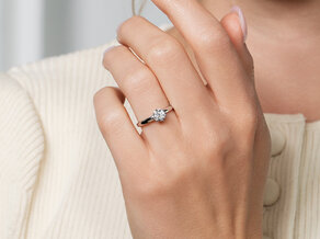 Verlobungsring Melody in 14K Gelbgold mit Diamant 0,50ct G/SI