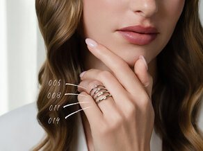 Verlobungsring Modern Petite in 14K Weißgold mit Diamant 0,05ct G/SI