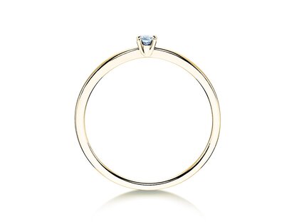 Verlobungsring Modern Petite in 14K Gelbgold mit Diamant 0,05ct G/SI