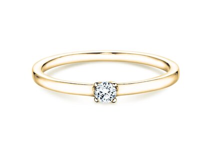 Verlobungsring Modern Petite in 14K Gelbgold mit Diamant 0,08ct G/SI