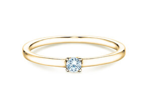 Verlobungsring Modern Petite in 14K Gelbgold mit Diamant 0,08ct G/SI