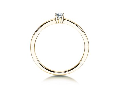 Verlobungsring Modern Petite in Gelbgold