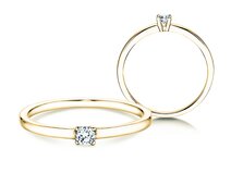 Verlobungsring Modern Petite in 14K Gelbgold mit Diamant 0,08ct G/SI