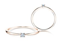 Verlobungsring Modern Petite in 14K Roségold mit Diamant 0,05ct G/SI