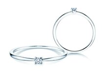 Verlobungsring Modern Petite in 14K Weißgold mit Diamant 0,05ct G/SI