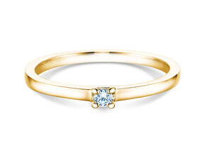 Verlobungsring Modern in 14K Gelbgold mit Diamant 0,05ct H/SI