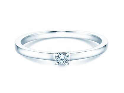 Verlobungsring Modern in Silber 925/- mit Diamant 0,05ct G/VS