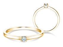 Verlobungsring Modern in 9K Gelbgold mit Diamant 0,05ct G/SI
