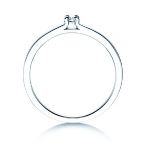 Verlobungsring Modern in Silber 925/- mit Diamant 0,05ct G/VS