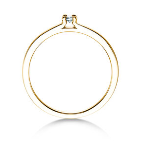Verlobungsring Modern in 14K Gelbgold mit Diamant 0,05ct H/SI