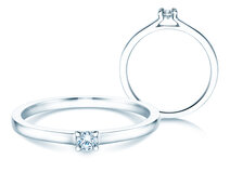 Verlobungsring Modern in Silber 925/- mit Diamant 0,07ct G/SI