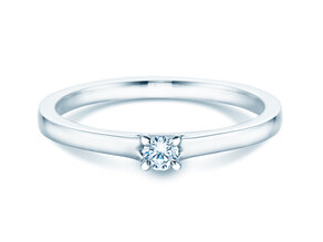 Verlobungsring Modern in 14K Weißgold mit Diamant 0,10ct G/SI