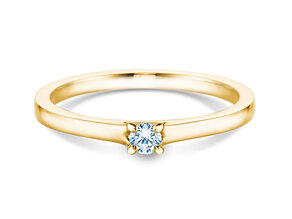 Verlobungsring Modern in 14K Gelbgold mit Diamant 0,10ct H/SI