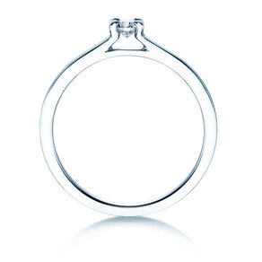 Verlobungsring Modern in 14K Weißgold mit Diamant 0,10ct G/SI