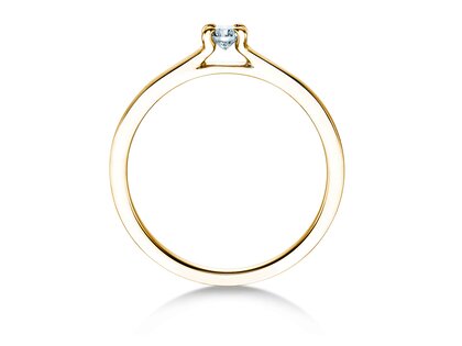 Verlobungsring Modern in 14K Gelbgold mit Diamant 0,10ct H/SI