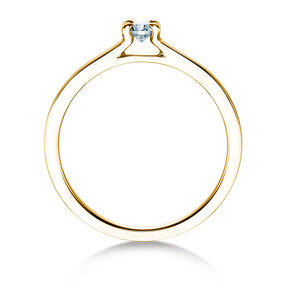 Verlobungsring Modern in 14K Gelbgold mit Diamant 0,10ct H/SI