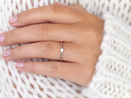 Verlobungsring Modern in Platin