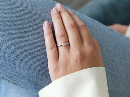 Verlobungsring Modern in Platin