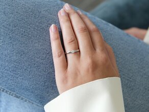 Verlobungsring Modern in Platin