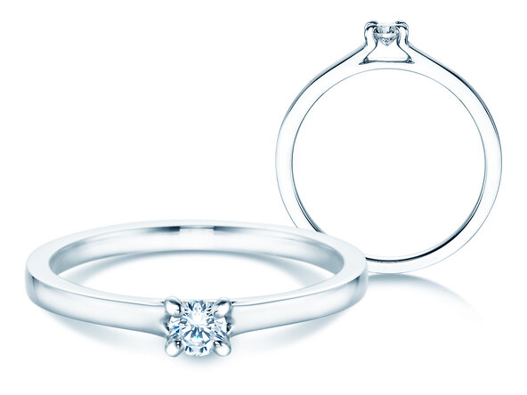Verlobungsring Modern in Platin