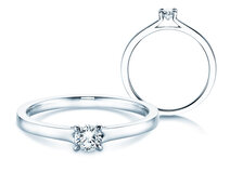 Verlobungsring Modern in Platin 950/- mit Diamant 0,20ct G/SI