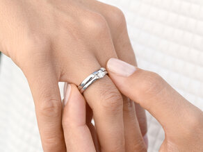 Verlobungsring Modern in Platin