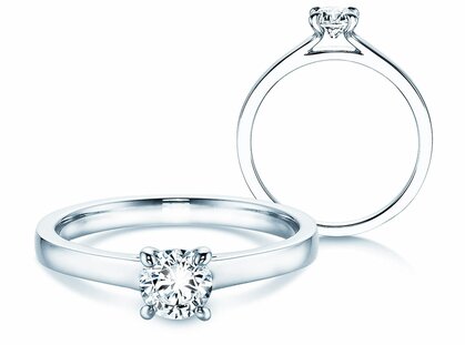 Verlobungsring Modern in Platin 950/- mit Diamant 0,40ct G/SI