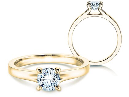 Verlobungsring Modern in 9K Gelbgold mit Labordiamant 0,50ct E/VS