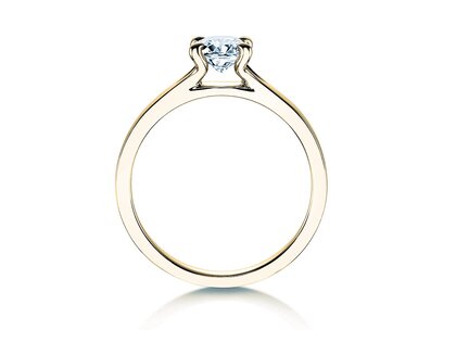 Verlobungsring Modern in 9K Gelbgold mit Labordiamant 0,50ct E/VS