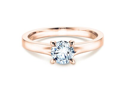 Verlobungsring Modern in 14K Roségold mit Diamant 0,50ct H/SI