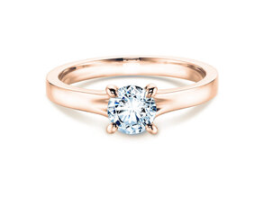 Verlobungsring Modern in 14K Roségold mit Diamant 0,50ct H/SI